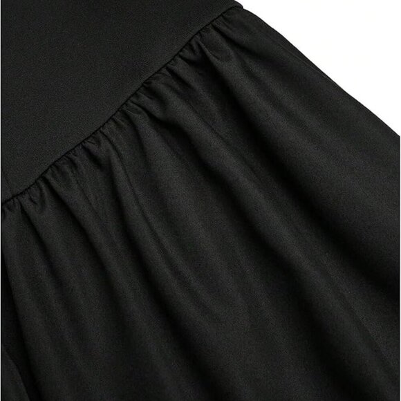 👗 NWT Black Off The Shoulder Ruched A-Line Dress - Size XXL 👗 - Picture 4 of 5